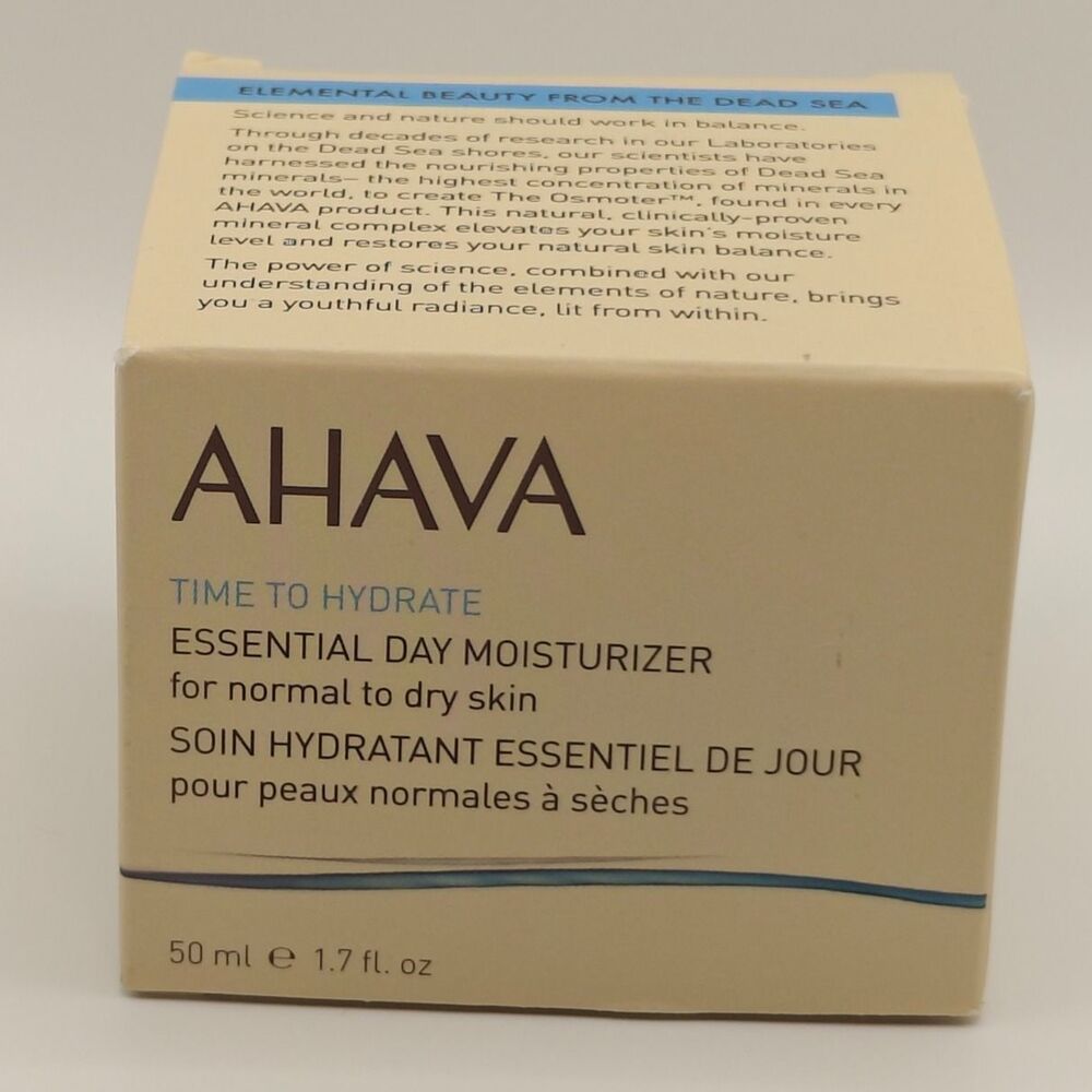 AHAVA Essential Day Moisturizer Normal to Dry Skin 1.7oz New Authentic